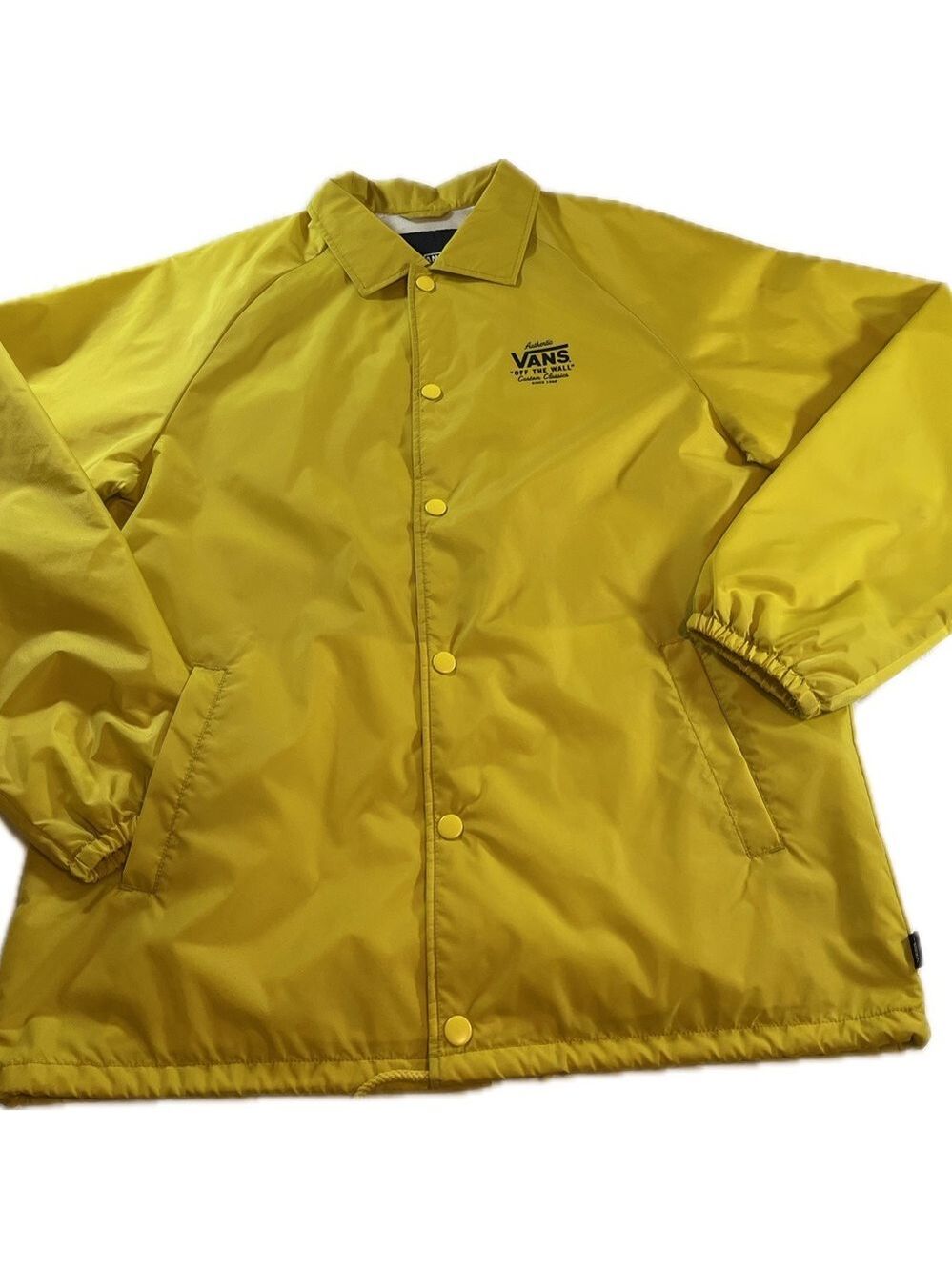 Vans Off the Wall Windbreaker Jacket Yellow Sz L